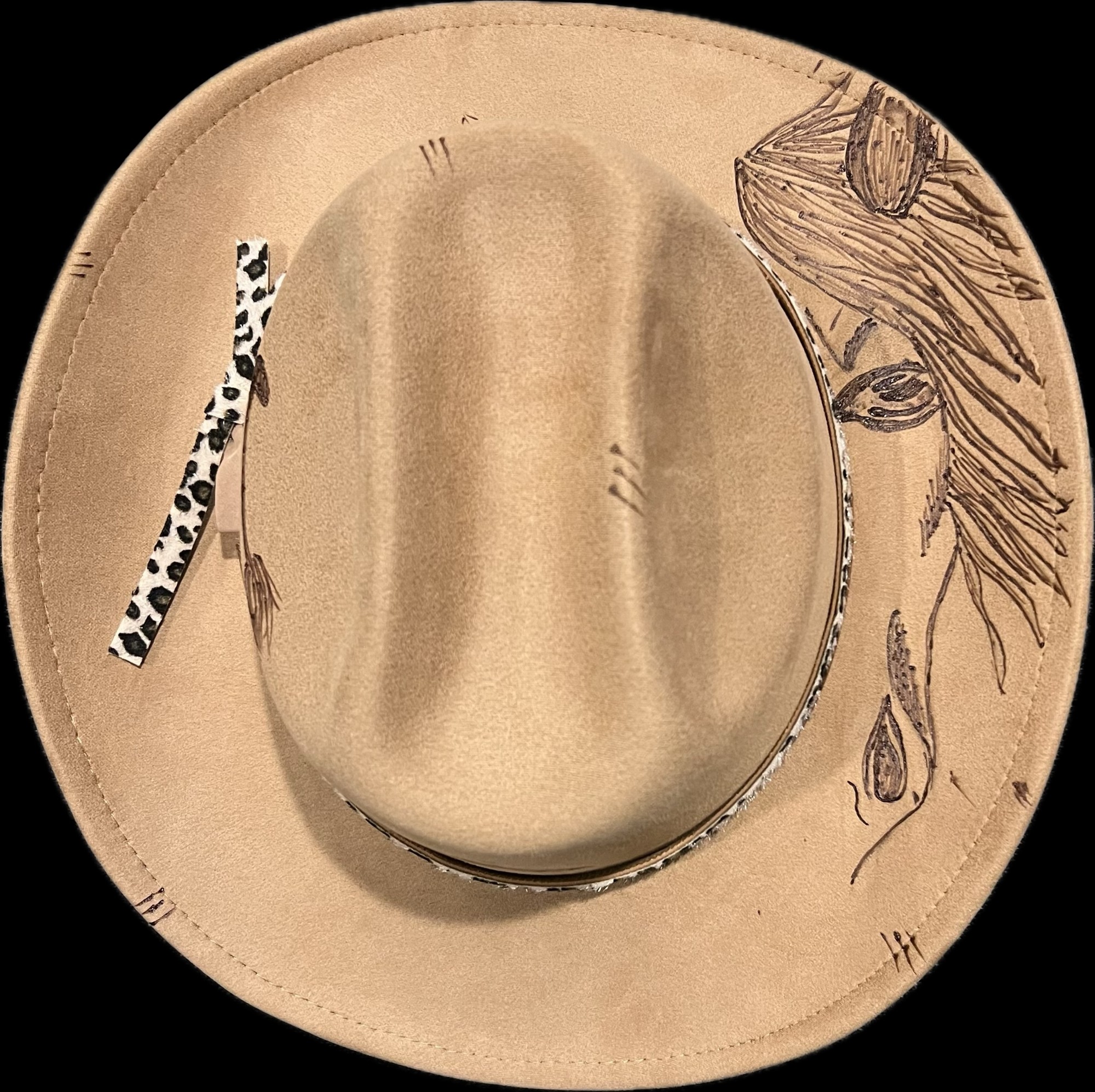 Burned cowboy hat