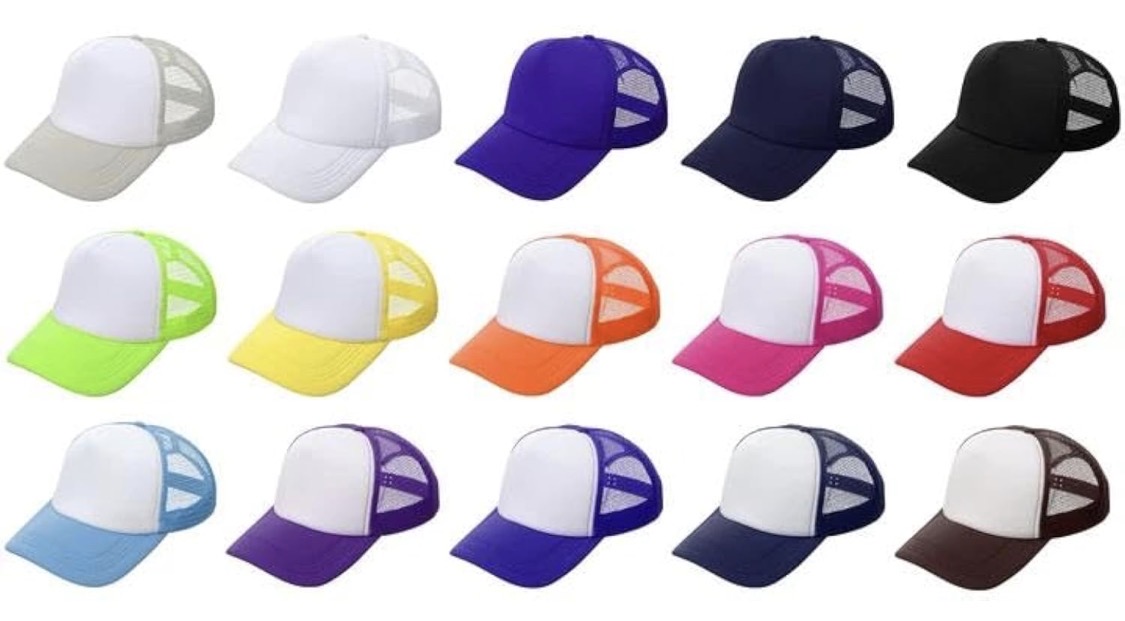 Trucker type hat mesh back, snap close